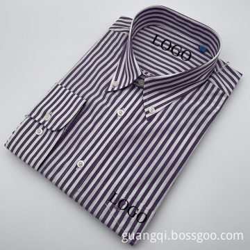 Button-up collar 100% cotton men's shirt